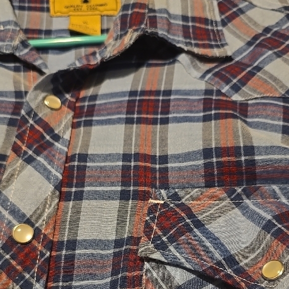 North Wood Long Sleeve Western Snap Shirt XL - Picture 3 of 4